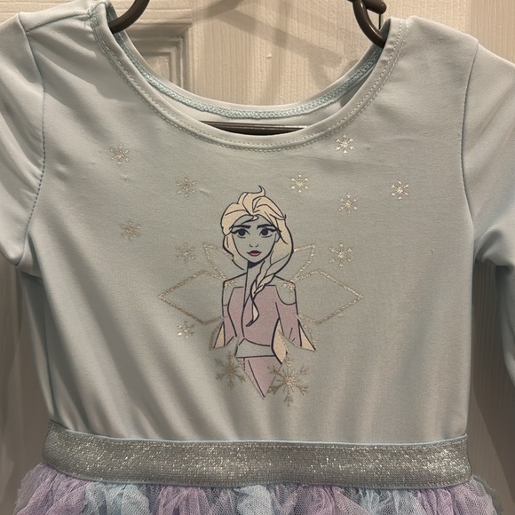 Girls 3T Frozen Elsa bodysuit with overlaying tutu - Picture 2 of 6